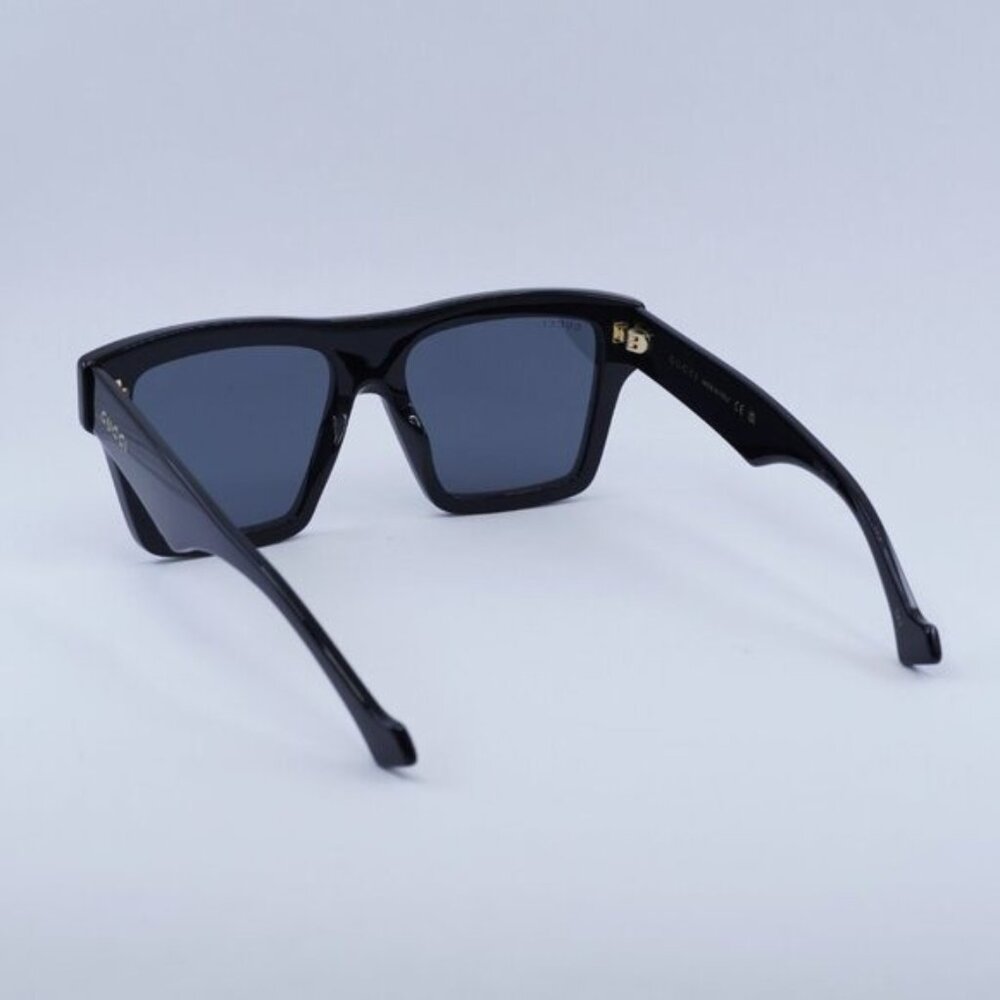 Gucci GG0962S 005 Sunglasses Black Square Frame, Grey Lenses - Picture 10 of 11